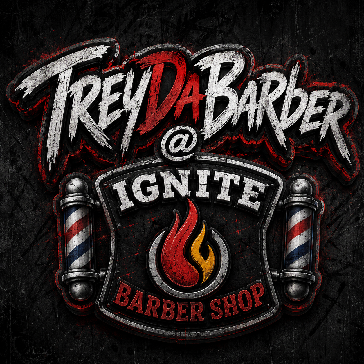 TreyDaBarber at Ignite Barber Shop logo